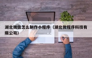 文昌湖北微信怎么制作小程序（湖北微程序科技有限公司）